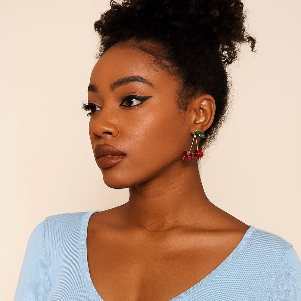 Piper K - Cherry Drop Earrings 🍒